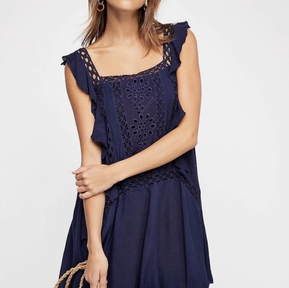 Free People, FP One, Priscilla Mini Dress, Navy, small